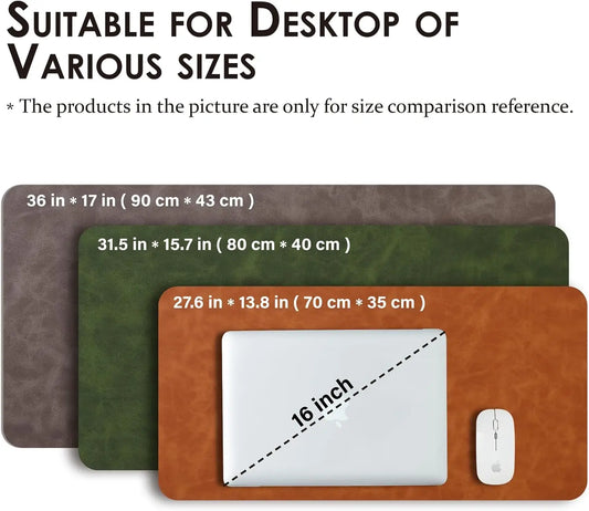 ヴィンテージ調 PUレザーデスクマット