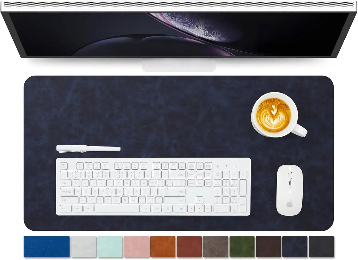 ヴィンテージ調 PUレザーデスクマット