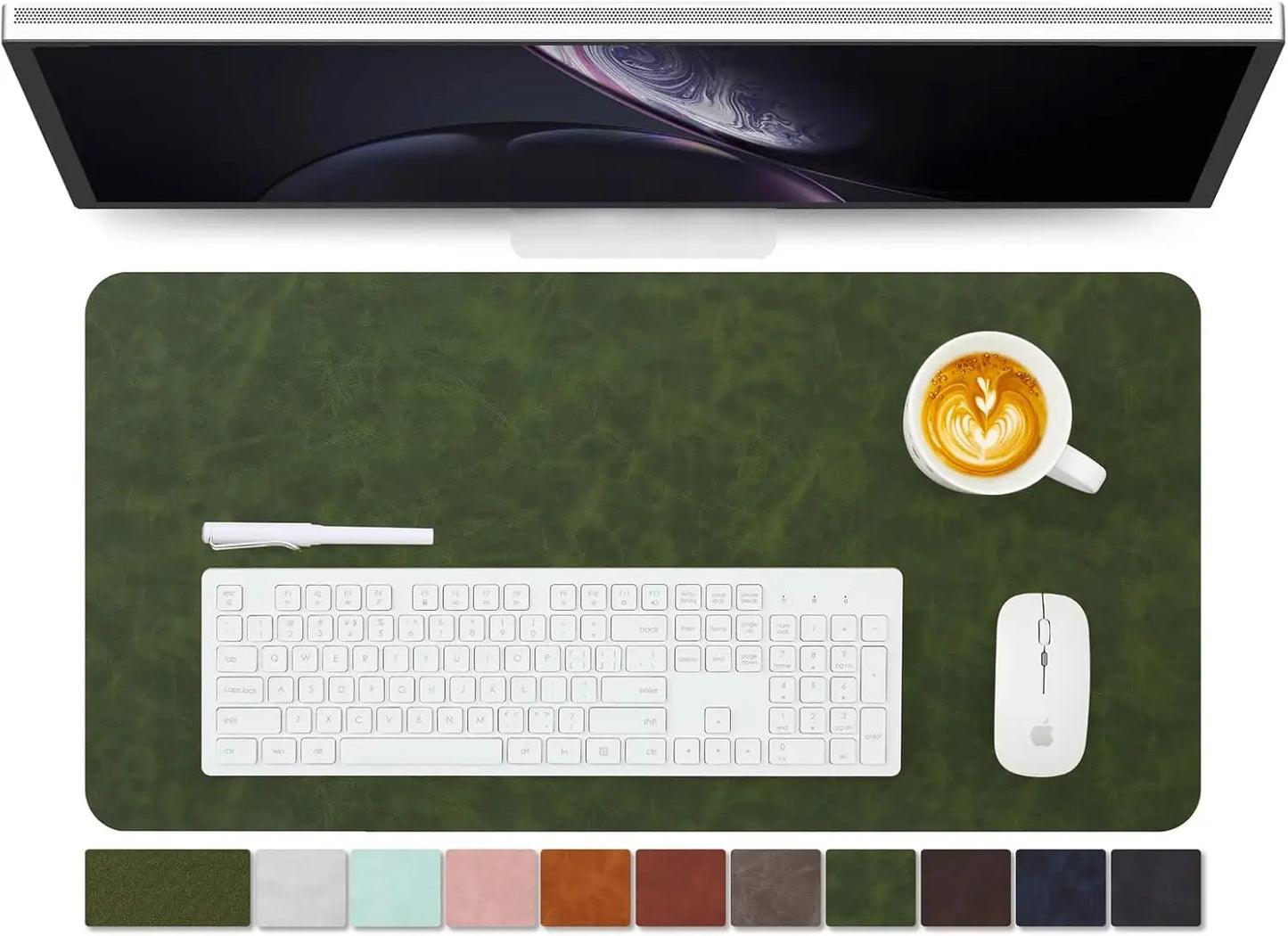 ヴィンテージ調 PUレザーデスクマット