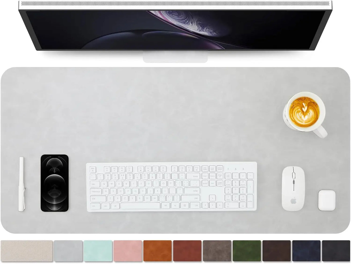 ヴィンテージ調 PUレザーデスクマット