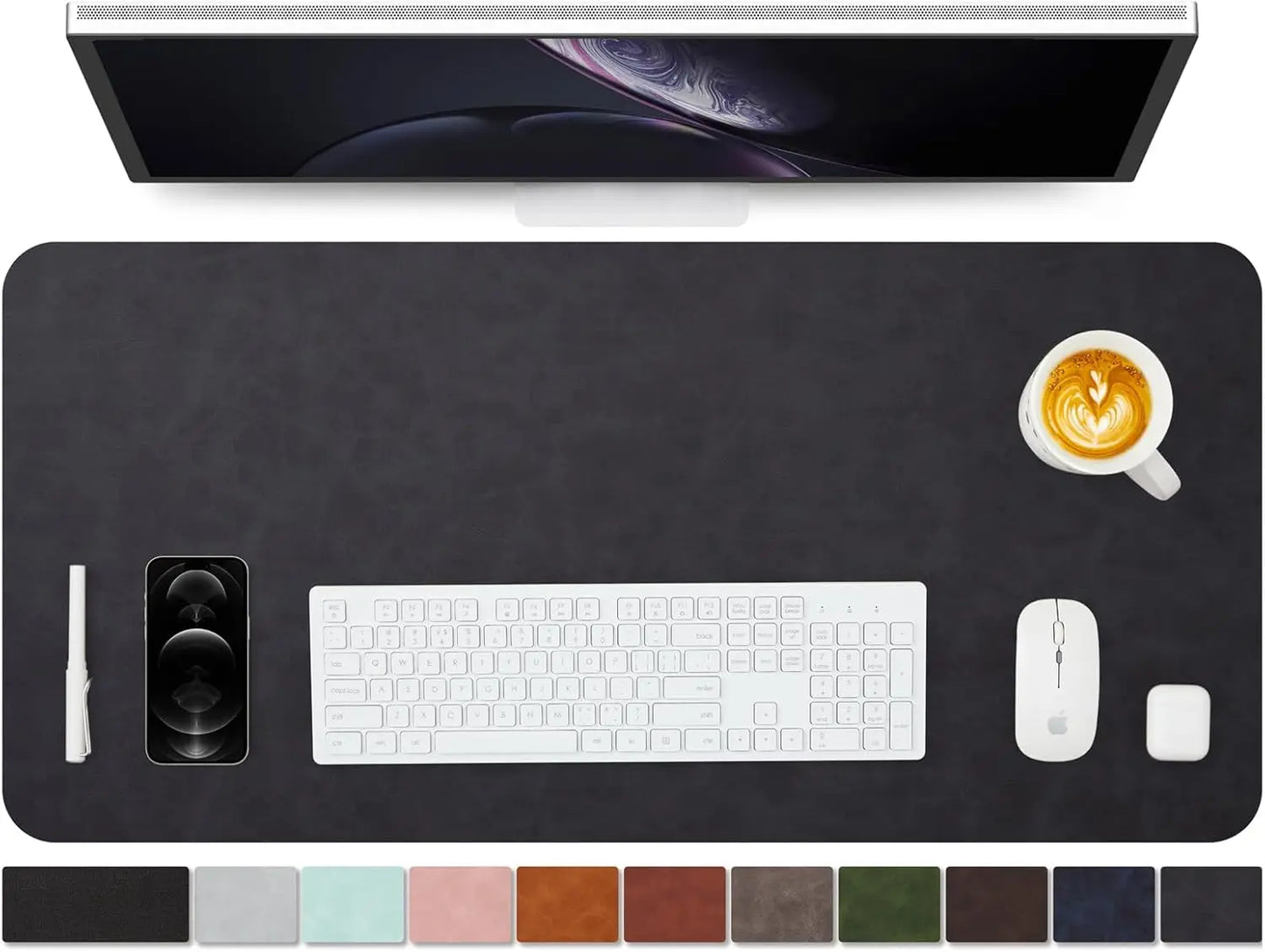 ヴィンテージ調 PUレザーデスクマット