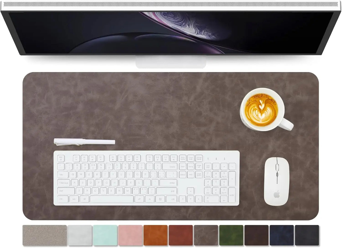 ヴィンテージ調 PUレザーデスクマット