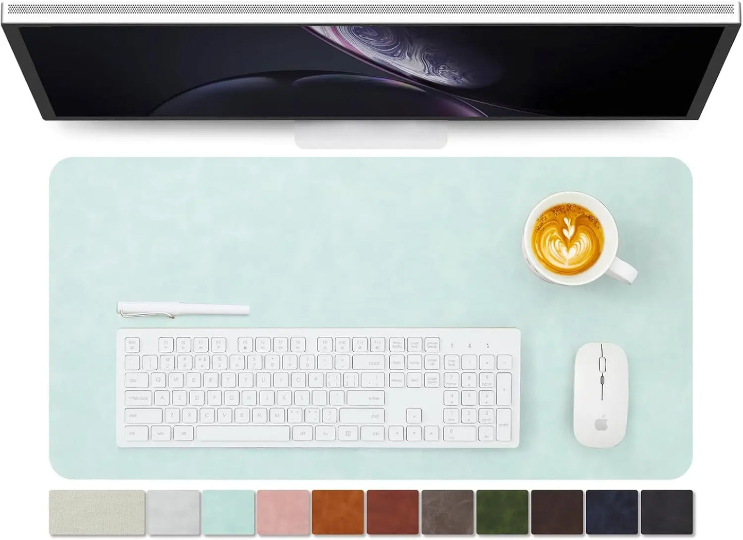 ヴィンテージ調 PUレザーデスクマット