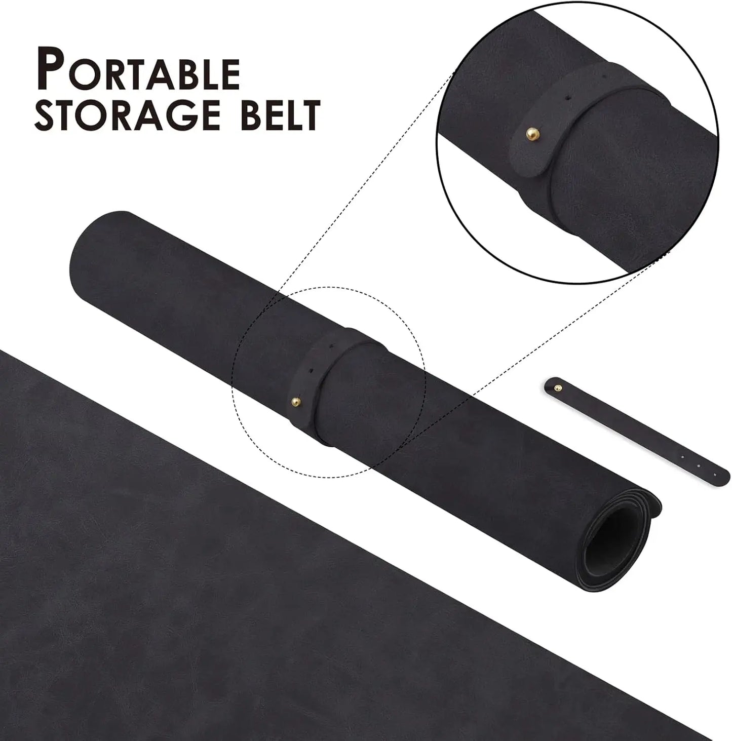 ヴィンテージ調 PUレザーデスクマット